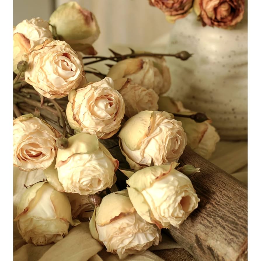 Amazon｜造花 枯れない花 アートフラワー 1本 白色 バラ 薔薇